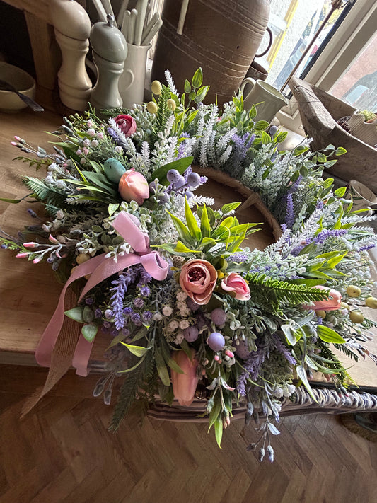 Spring surpise faux wreath (FREE P&P)