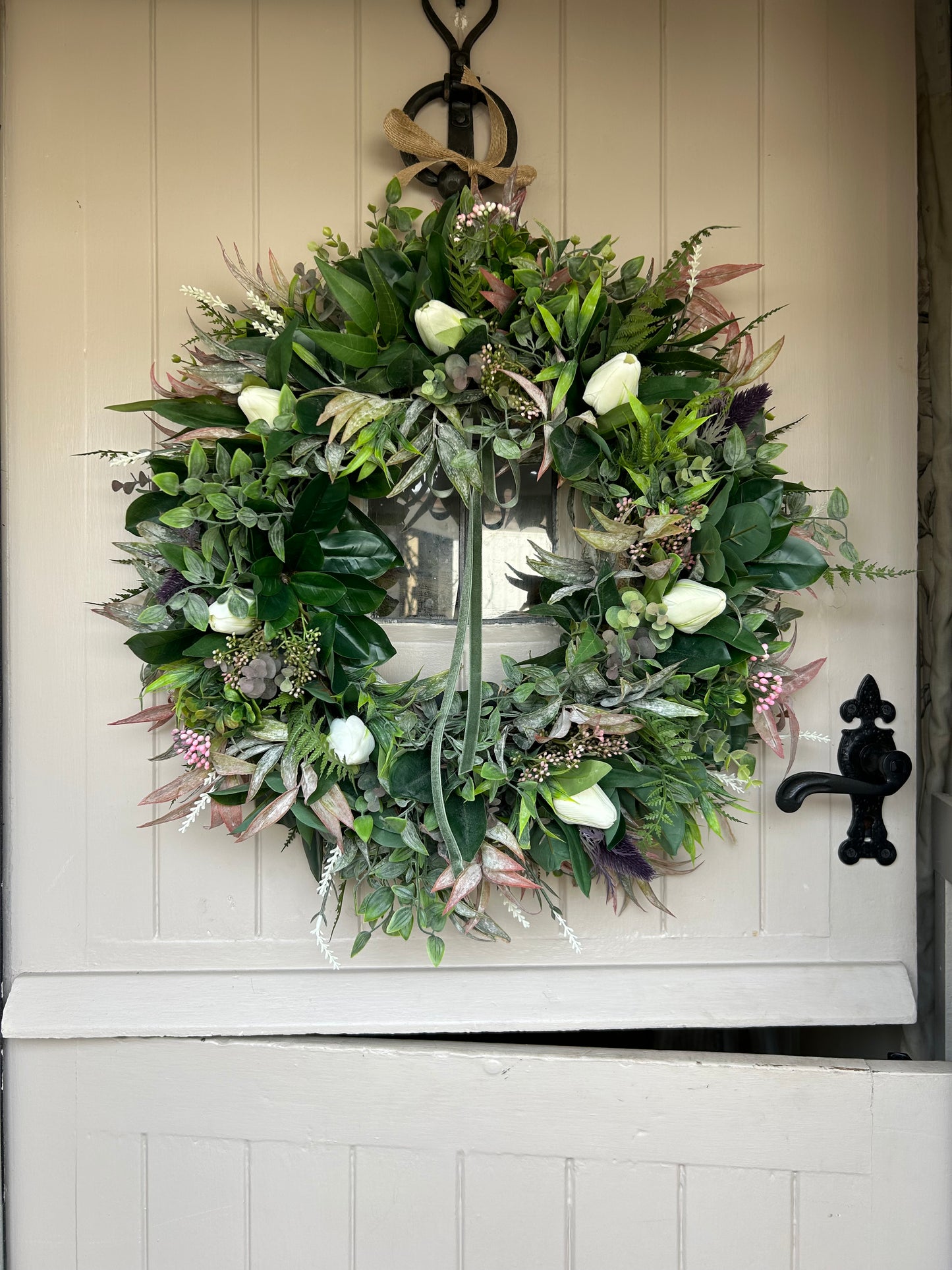 “PENNY” tulip natural faux wreath