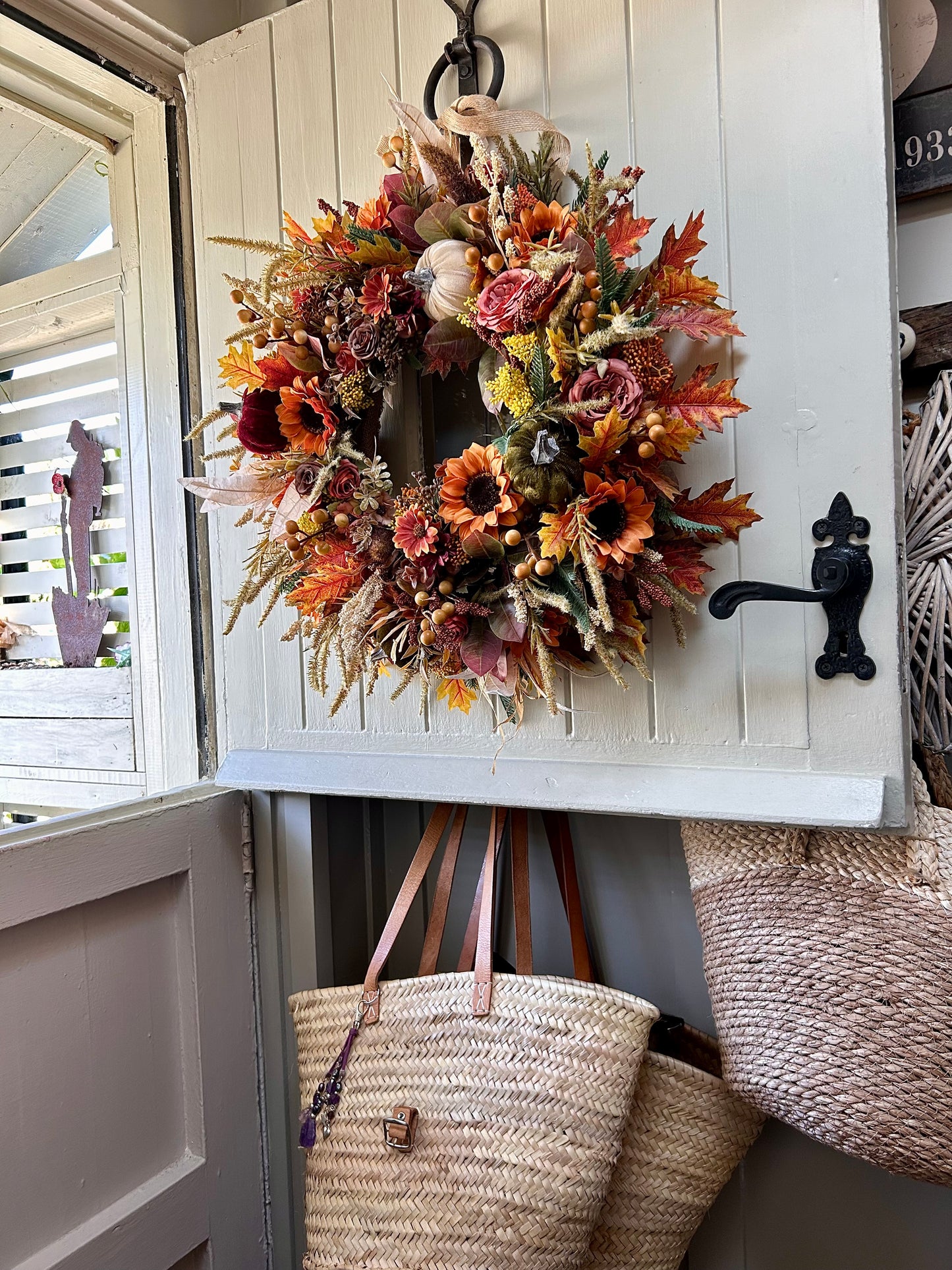 “HEIDI” autumn artificial wreath (FREE P&P)