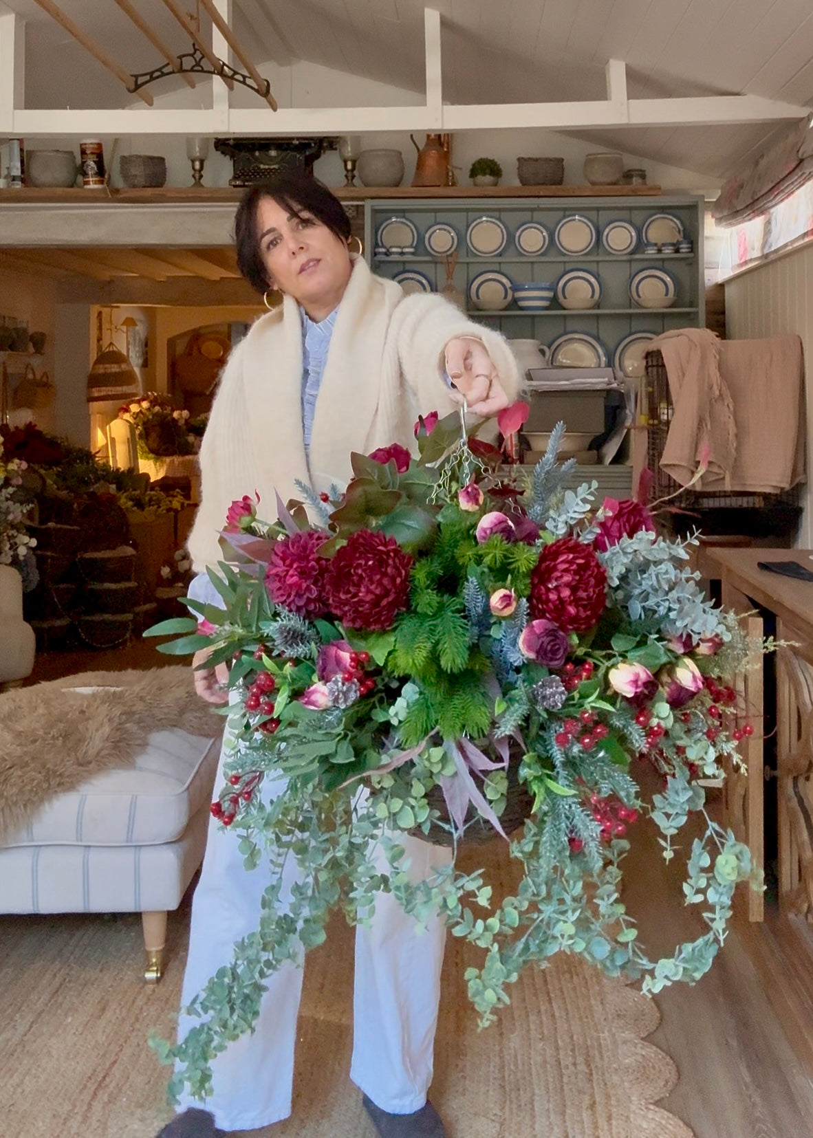 “RUBY” Luxury artificial hanging basket (FREE P&P) (Copy)
