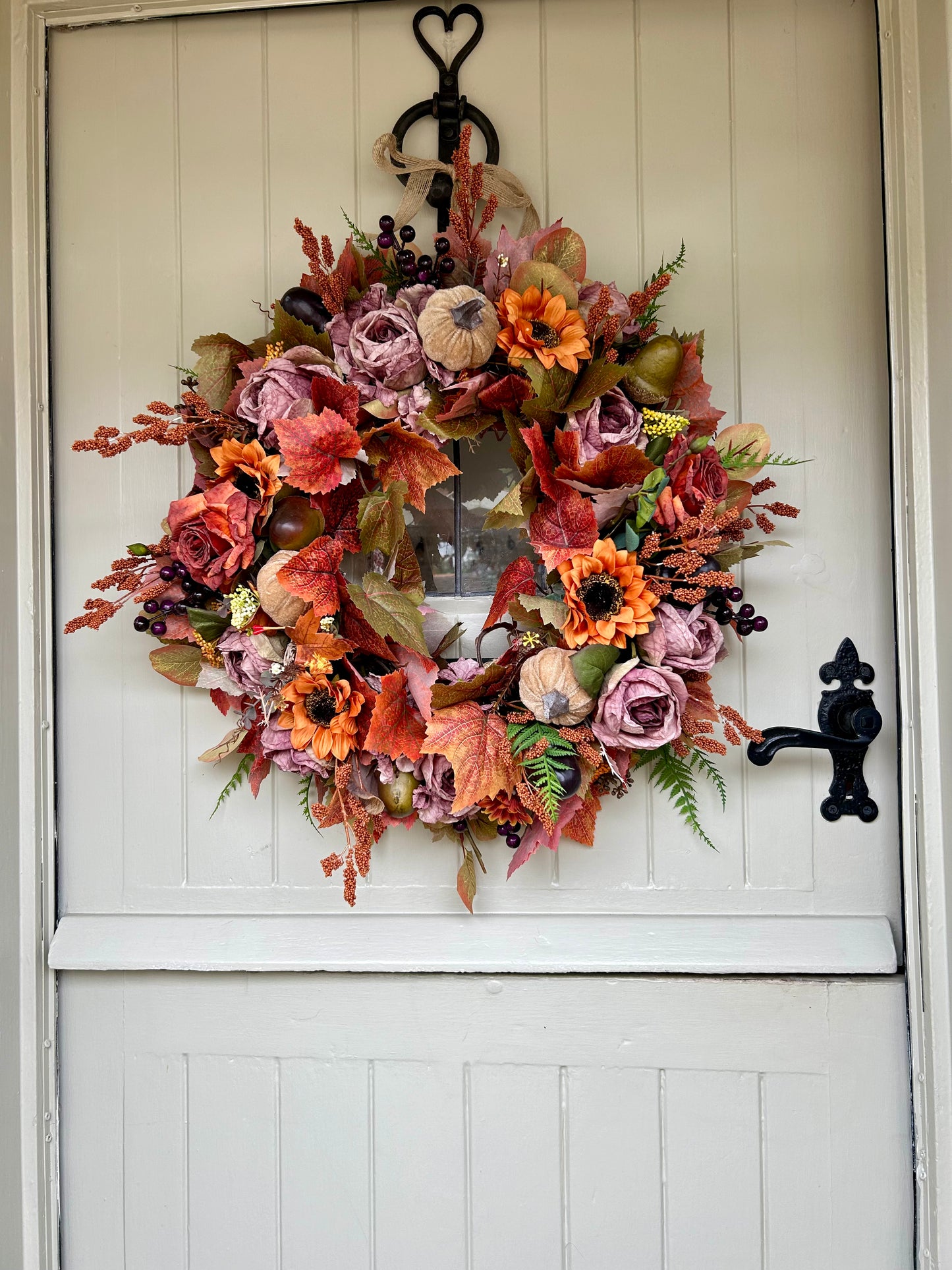 “COUNTRY FARMHOUSE” limited addition autumn artificial wreath (FREE P&P)