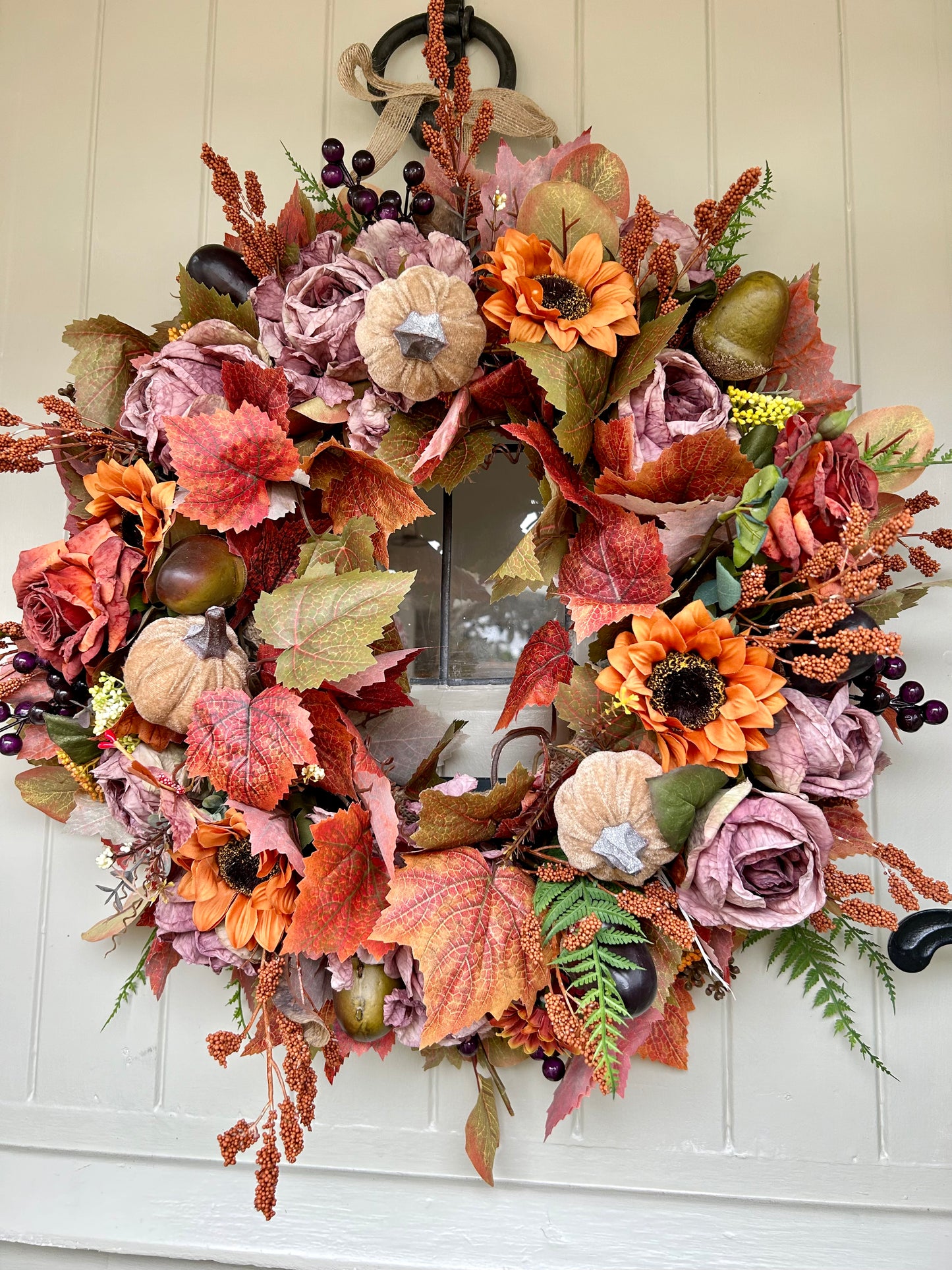 “COUNTRY FARMHOUSE” limited addition autumn artificial wreath (FREE P&P)