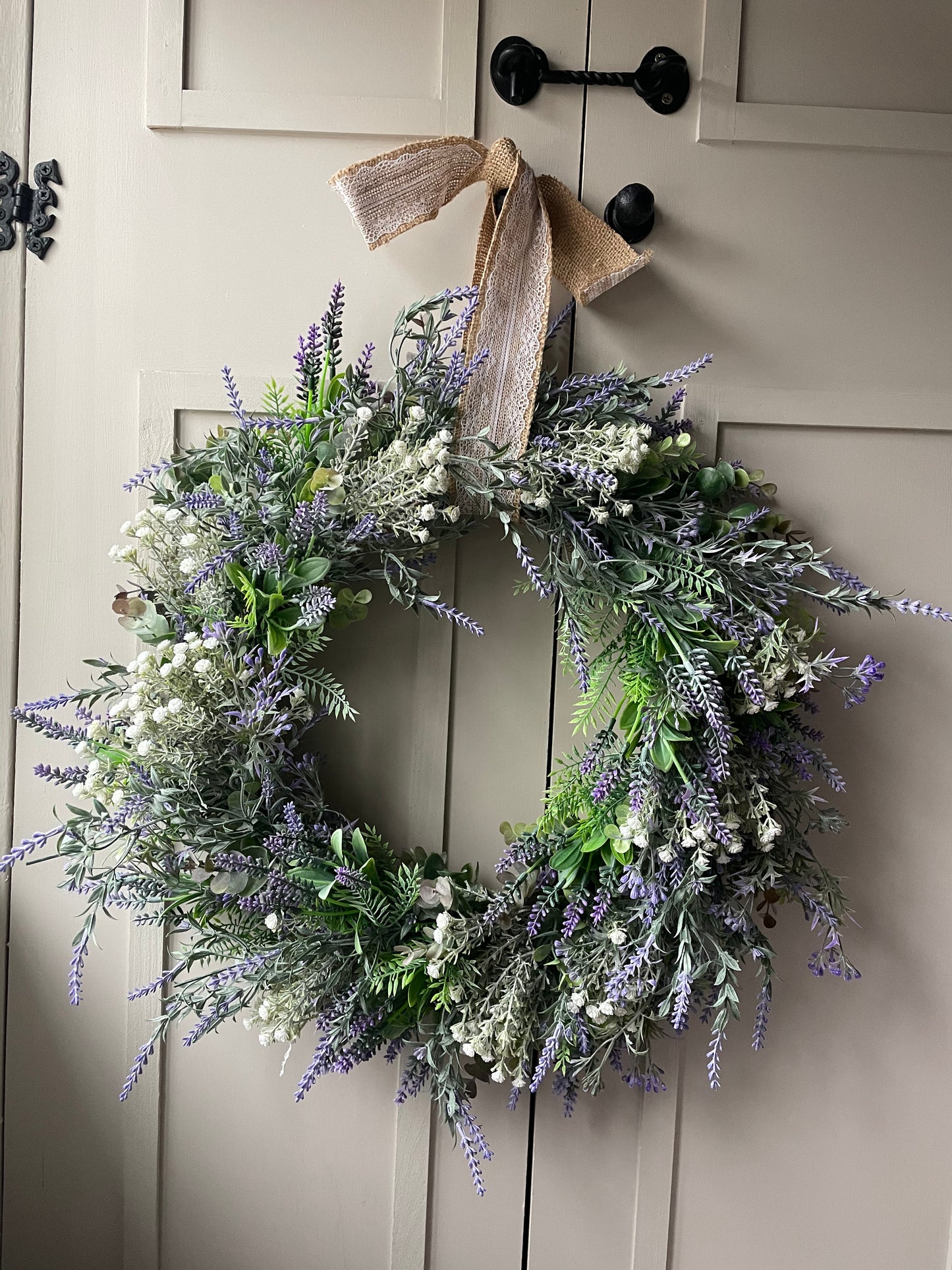 “LUCY” lavender faux wreath