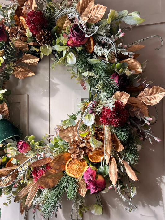 “DUCHESS” Christmas faux vintage wreath