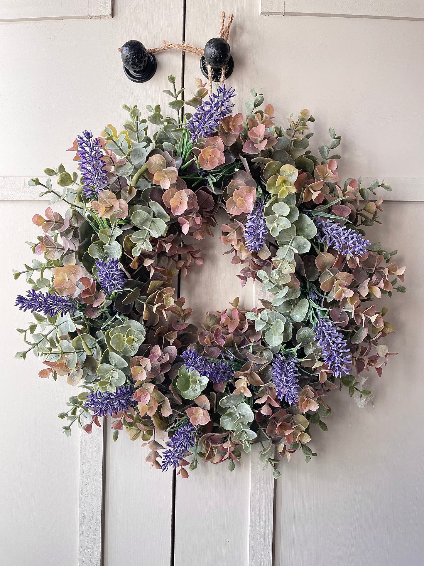 “HARLEY” lavender faux wreath