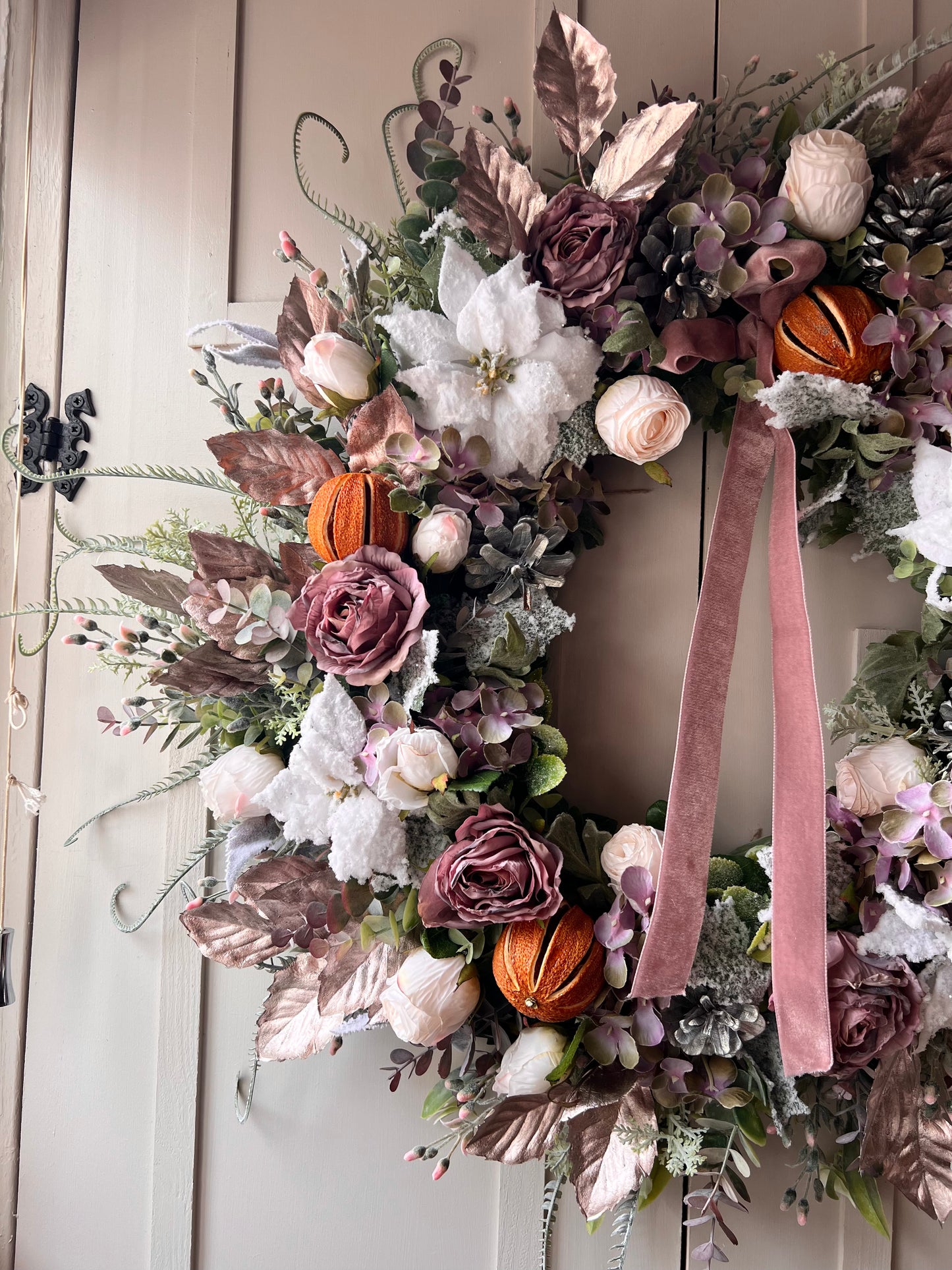 The “pixie” faux Christmas winter wreath free uk shipping