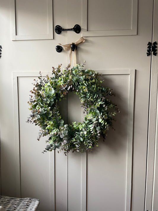 “FRANKIE” faux eucalyptus wreath
