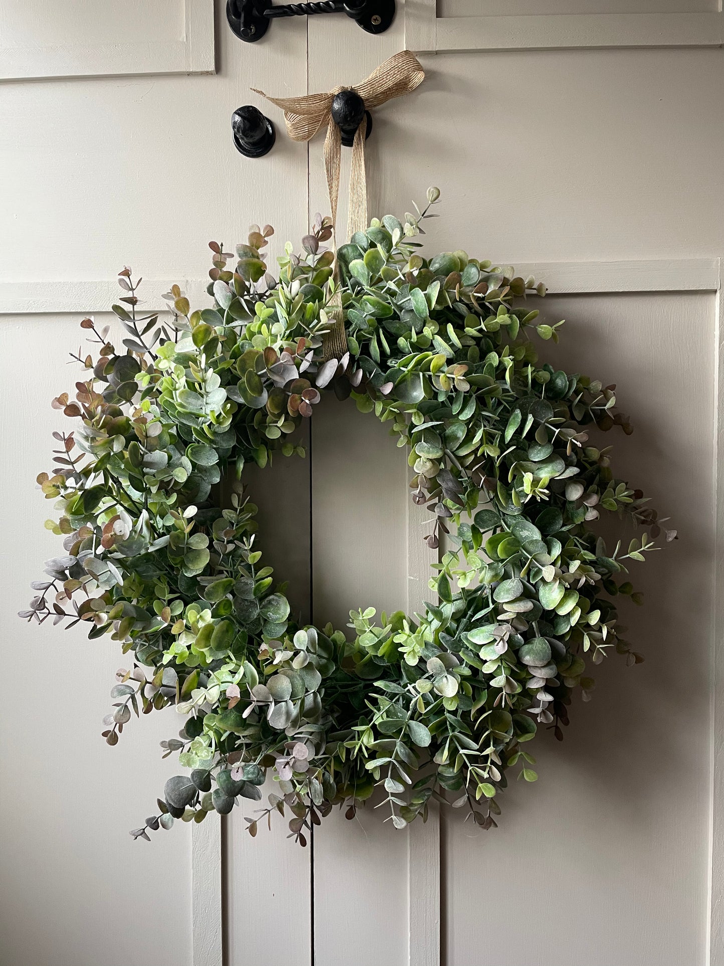 “FRANKIE” faux eucalyptus wreath