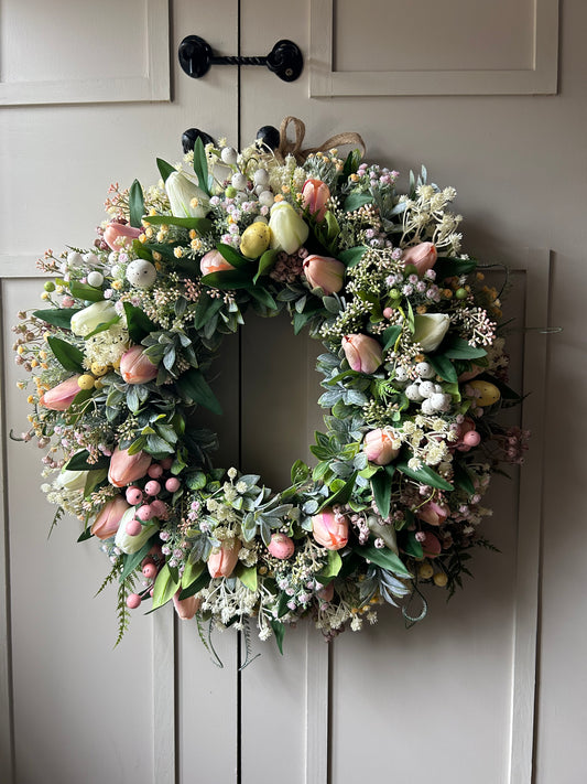 “Louisa” natural faux wreath (FREE P&P