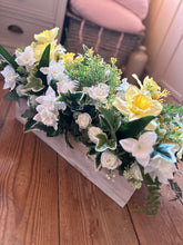 Load image into Gallery viewer, Spring summer Handmade wooden trough with inc floral display (FREE P&amp;
