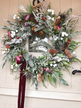 Load image into Gallery viewer, “EVELYN” winter and Christmas wreath (FREE P&amp;P)
