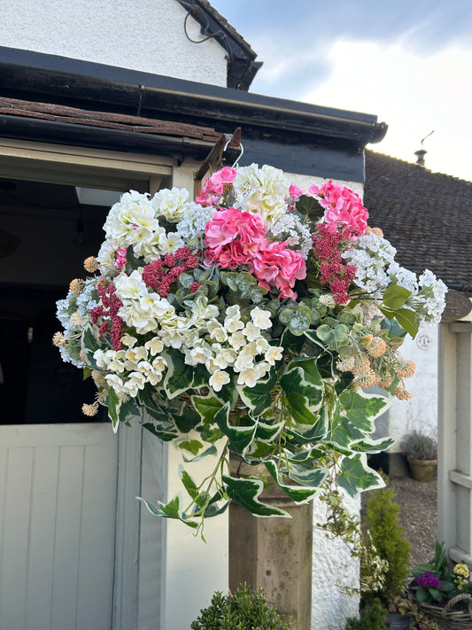 “ROSIE” Spring summer Luxury artificial hanging basket (FREE P