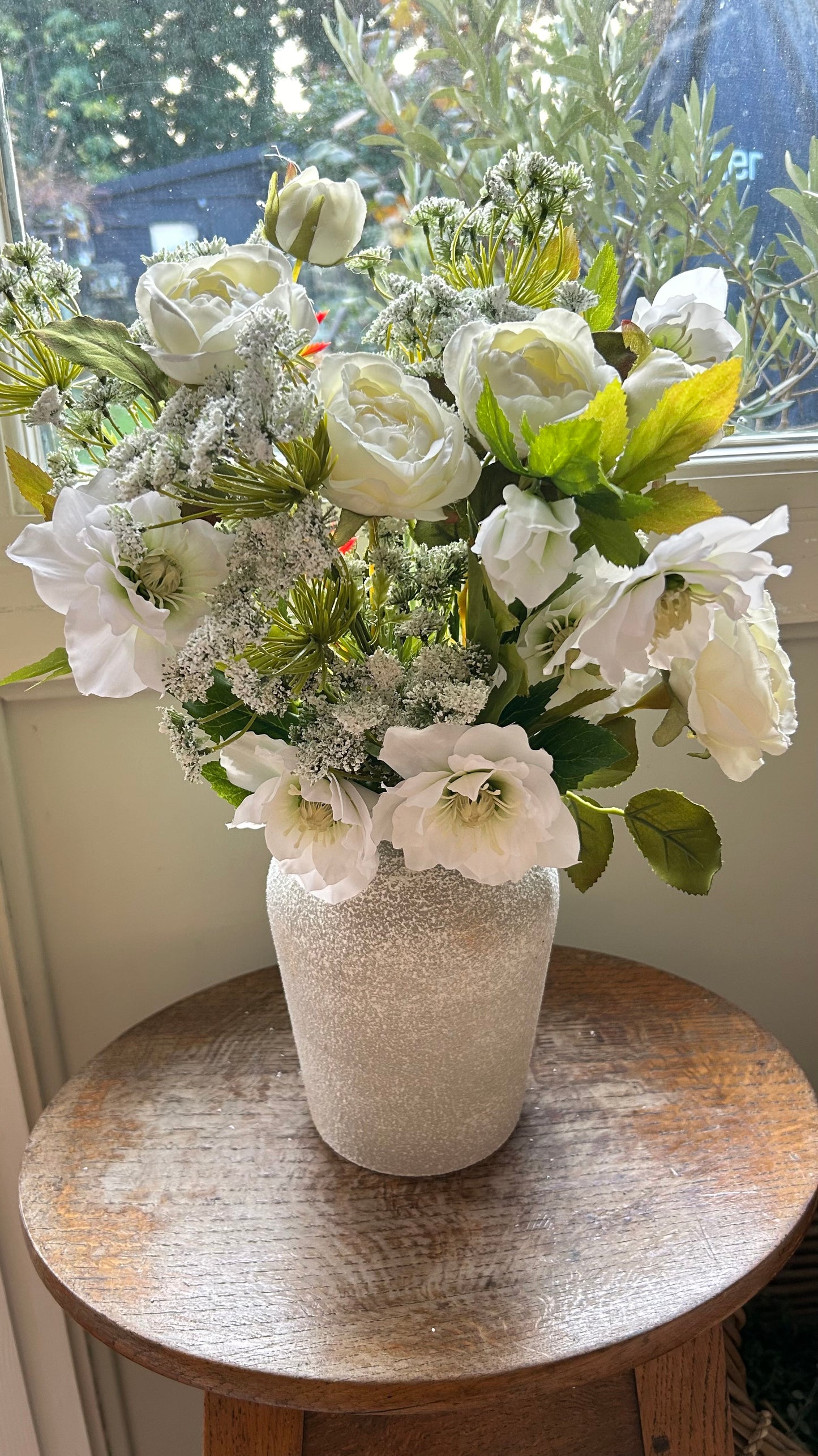 “EVA” Winter bouquet with vase & free P&P