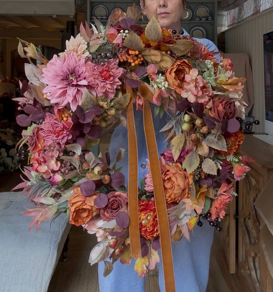 “KAT” autumn artificial wreath (FREE P&P) (Copy)