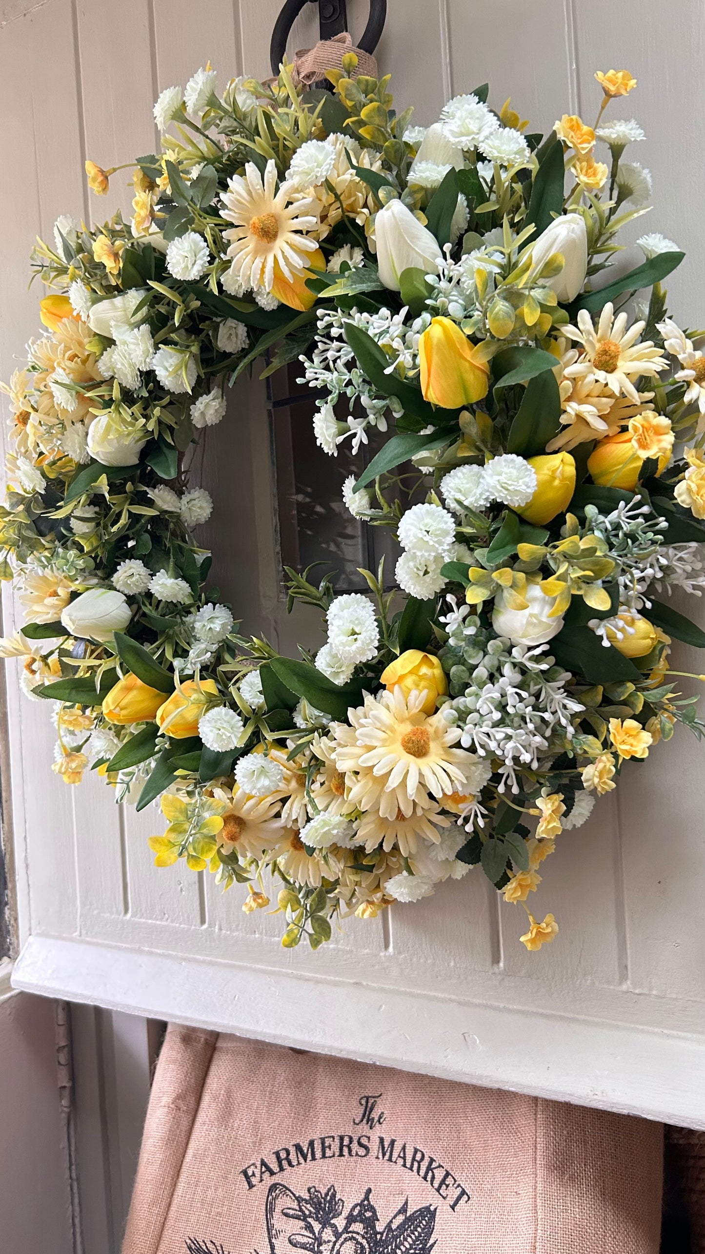 “MARTHA” spring artificial wreath (FREE P&P