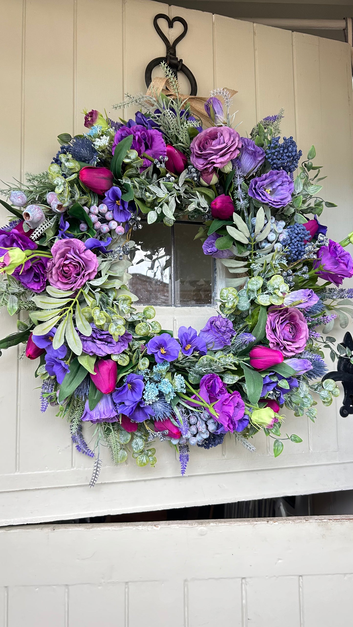 “SAFFIE” restocked artificial wreath (FREE P&P) real touch florals