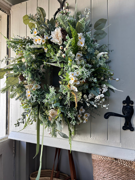 “ARABELLA” limited stock winter artificial wreath (FREE P&P)