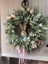 Load image into Gallery viewer, “BUNNY” natural faux wreath (FREE P&amp;P (limited stock )delivery late Jan-feb
