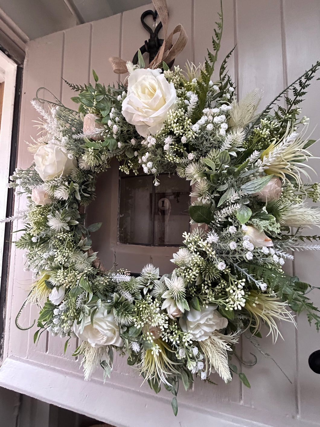 “ANASTASIA” natural faux wreath (FREE P&P