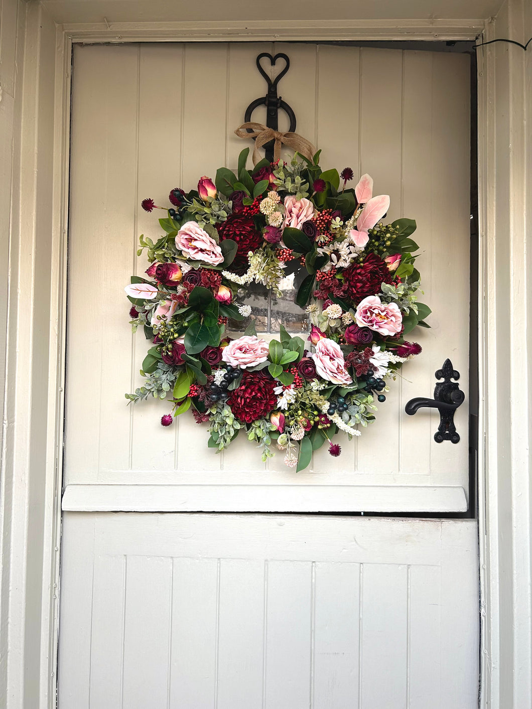 “MAGENTA” made to order for Jan, new for 2025 faux wreath (FREE P&P