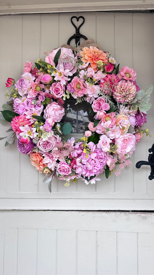 “FLOSSIE” limited quantities available artificial wreath (FREE P&P