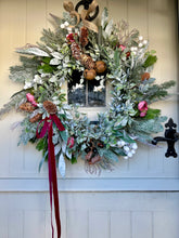 Load image into Gallery viewer, “EVELYN” winter and Christmas wreath (FREE P&amp;P)
