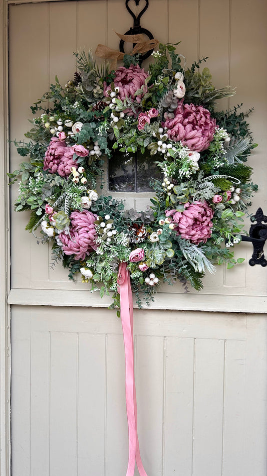 “HARMONY” winter and Christmas wreath (FREE P&P)