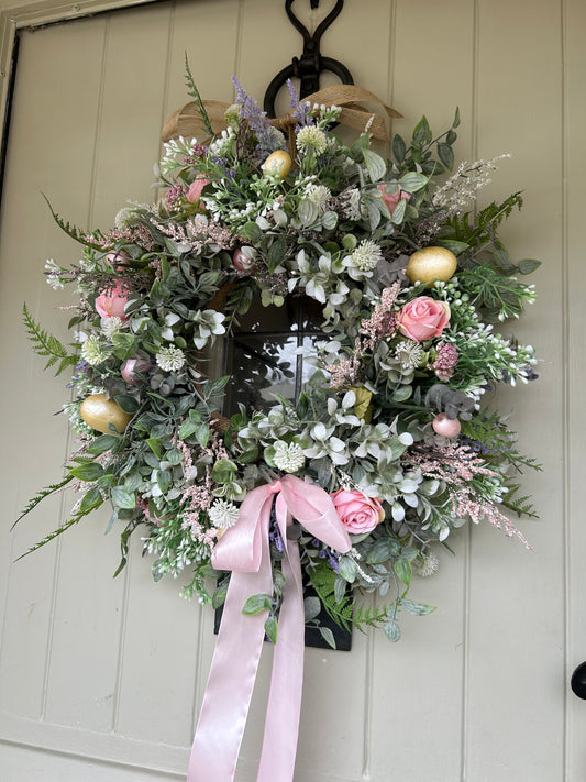 “FLO” spring/ summer faux wreath (FREE P&P