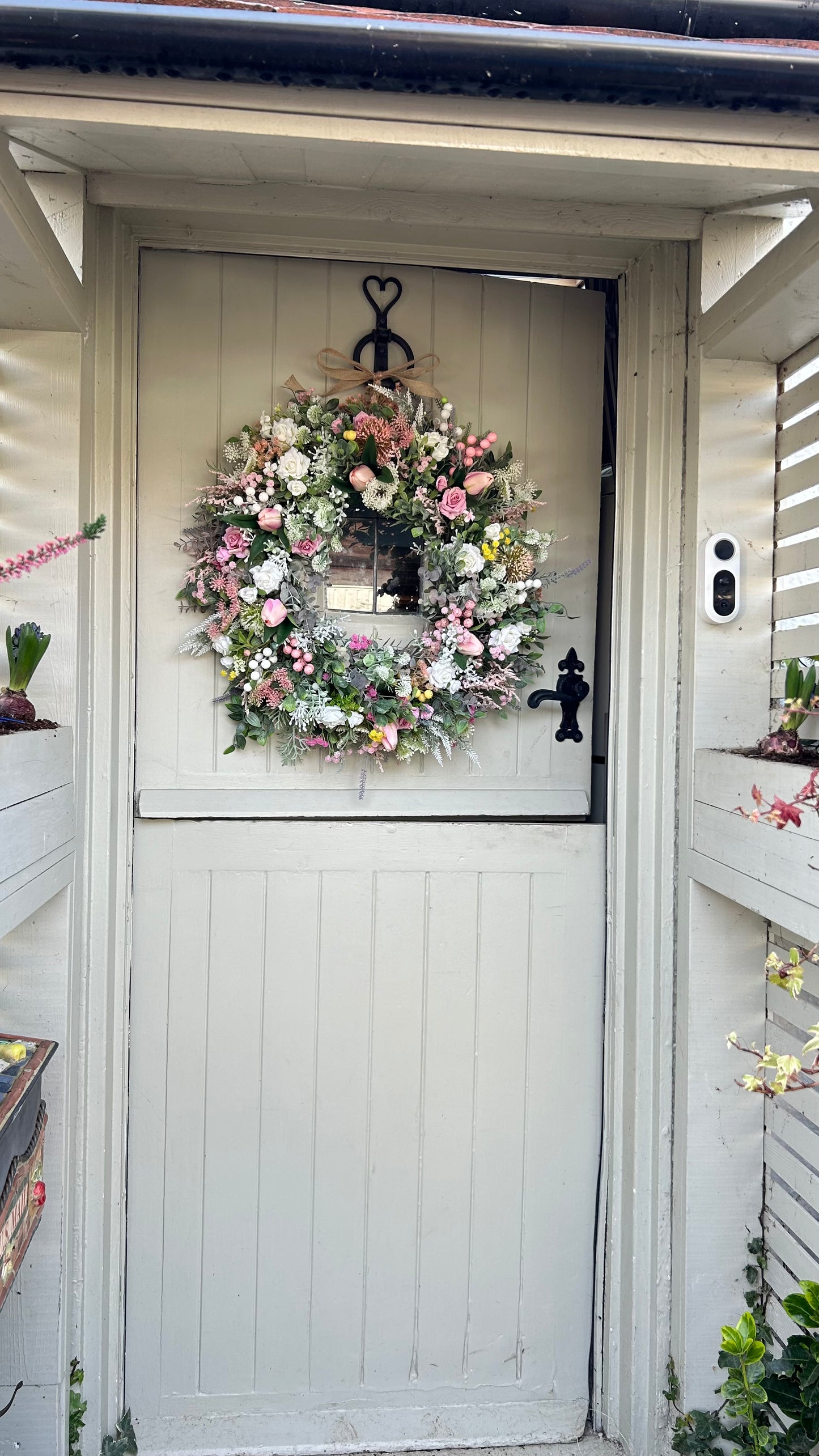 “FLO” spring/ summer faux wreath (FREE P&P