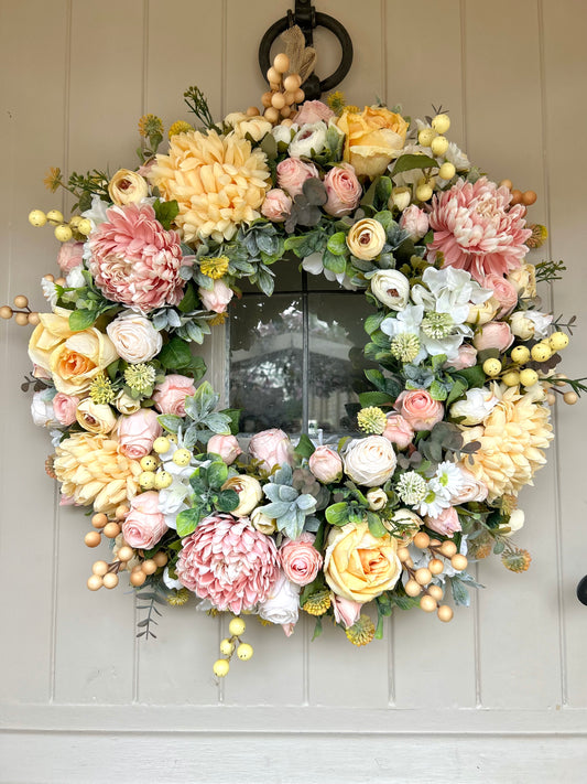 “AMY” summer faux wreath (FREE P&P