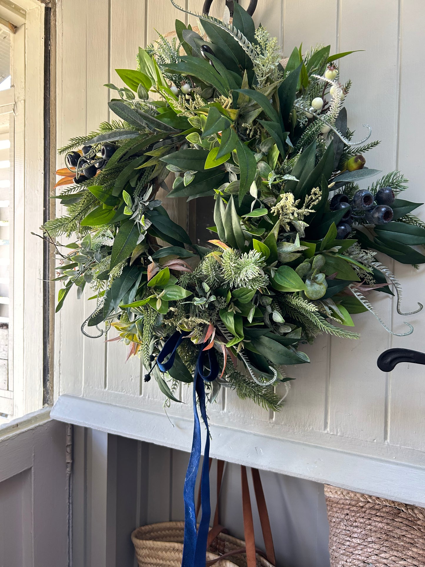 “NEW FOREST” winter artificial wreath (FREE P&P)