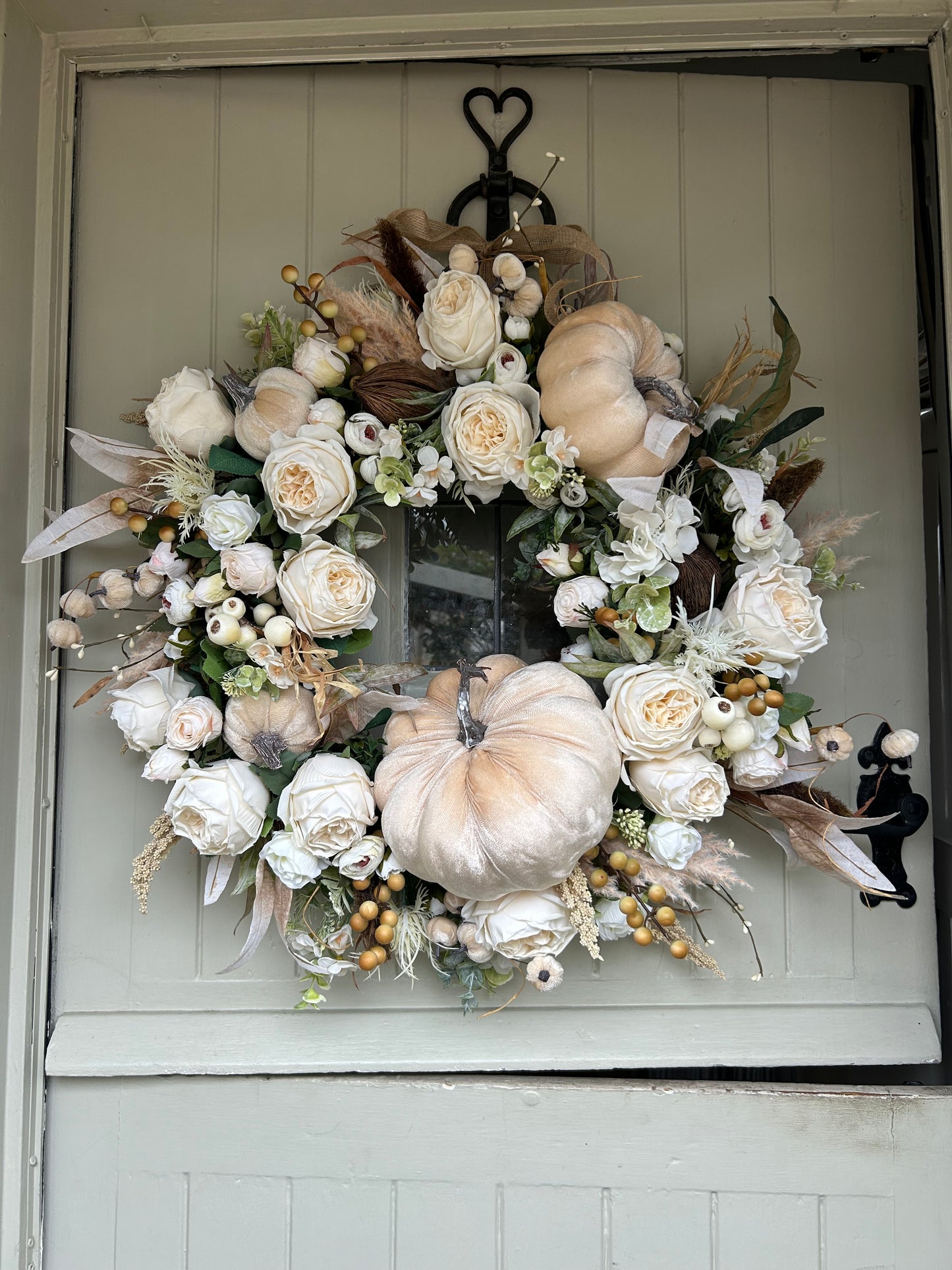 “BARLEY” Autumn ready to post  artificial wreath (FREE P&P)