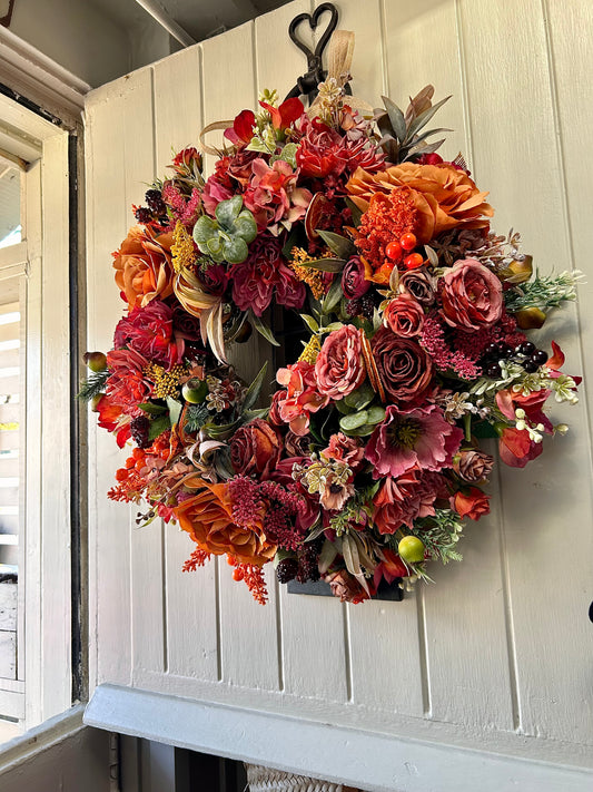 “PAISLEY” ready to post winter artificial wreath (FREE P&P)