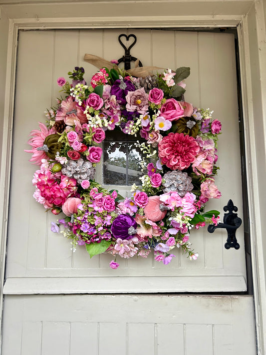 Paris Autumn ready to post  artificial wreath (FREE P&P)