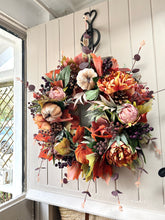 Load image into Gallery viewer, “PUMPKIN SPICE” artificial autumn wreath (FREE P&amp;P)
