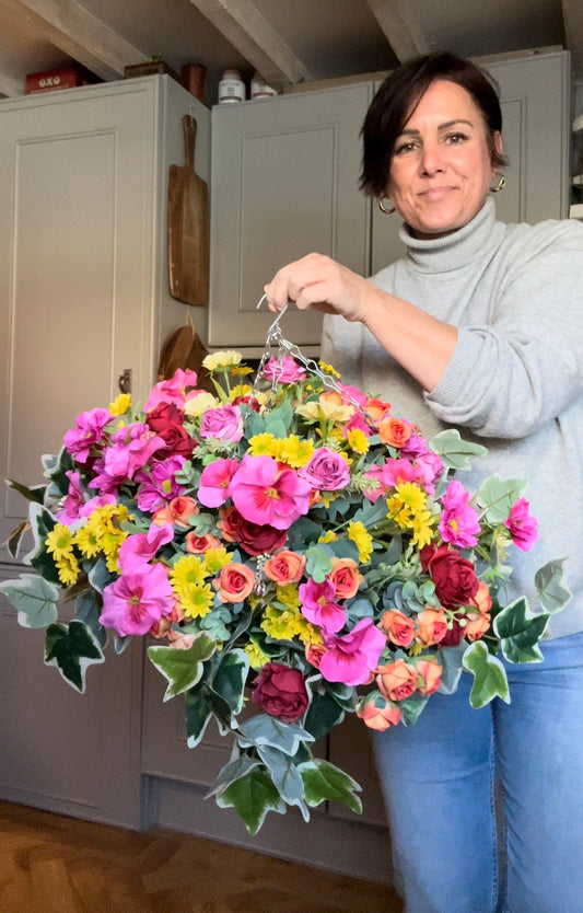 “Blooming” basket Luxury artificial hanging basket (FREE P&P)