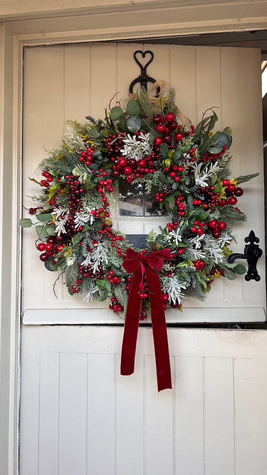 “BERRY BELLS” Christmas wreath (FREE P&P)