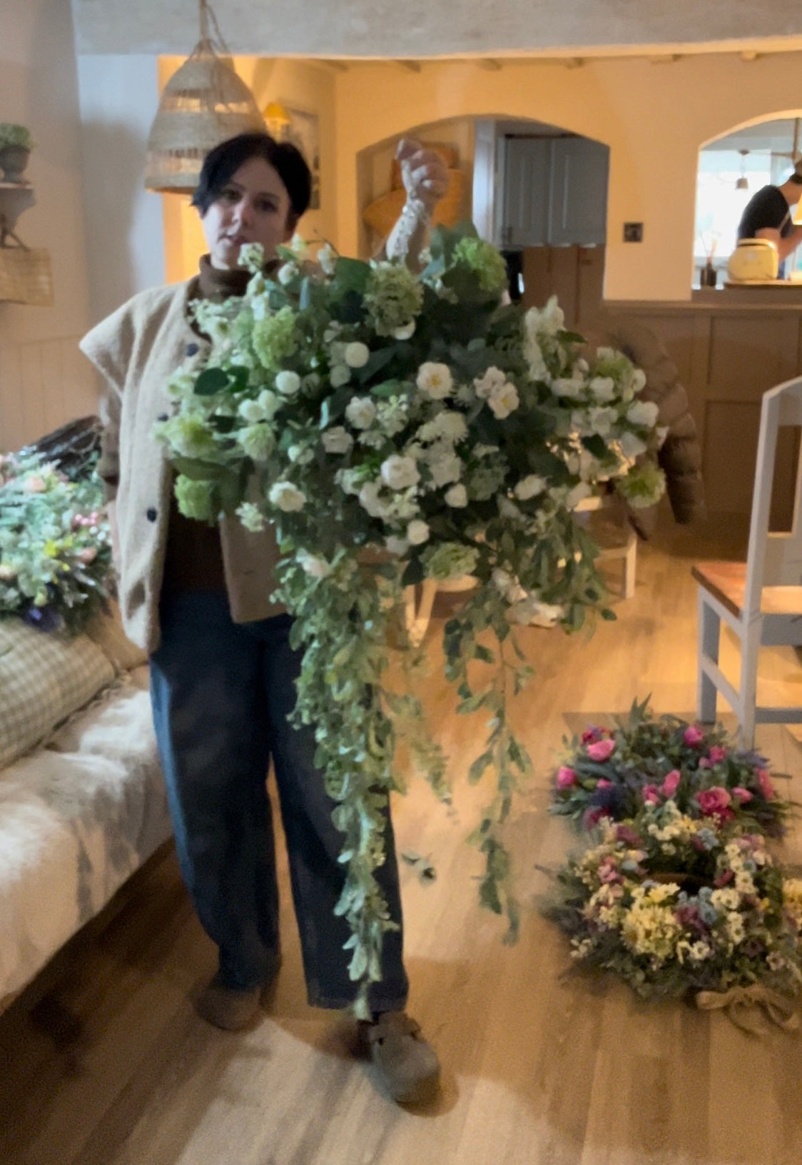 “DELILAH” Luxury artificial hanging basket (FREE P&P)