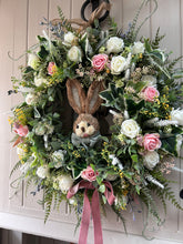 Load image into Gallery viewer, “BUNNY” natural faux wreath (FREE P&amp;P (limited stock)delivery late Jan-feb
