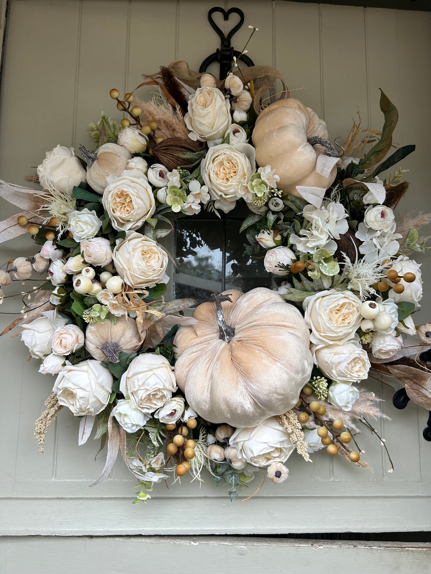 “BARLEY” Autumn ready to post  artificial wreath (FREE P&P)
