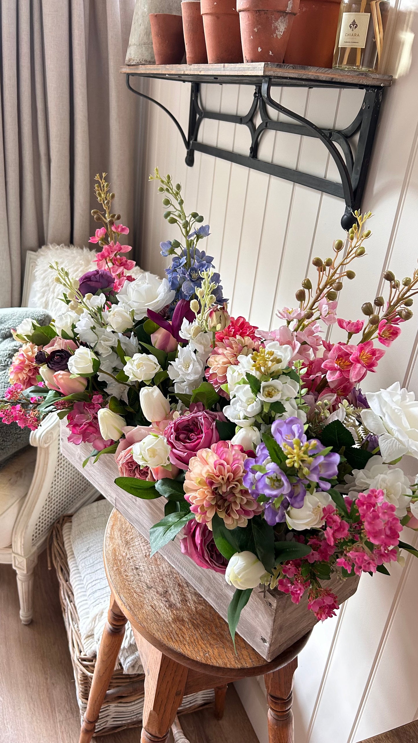 Luxury wooden flower box FREE P&P