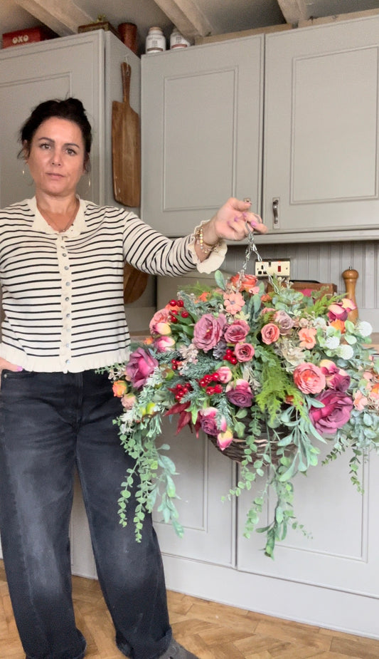 “ELOUISE” Luxury artificial hanging basket (FREE P&P)