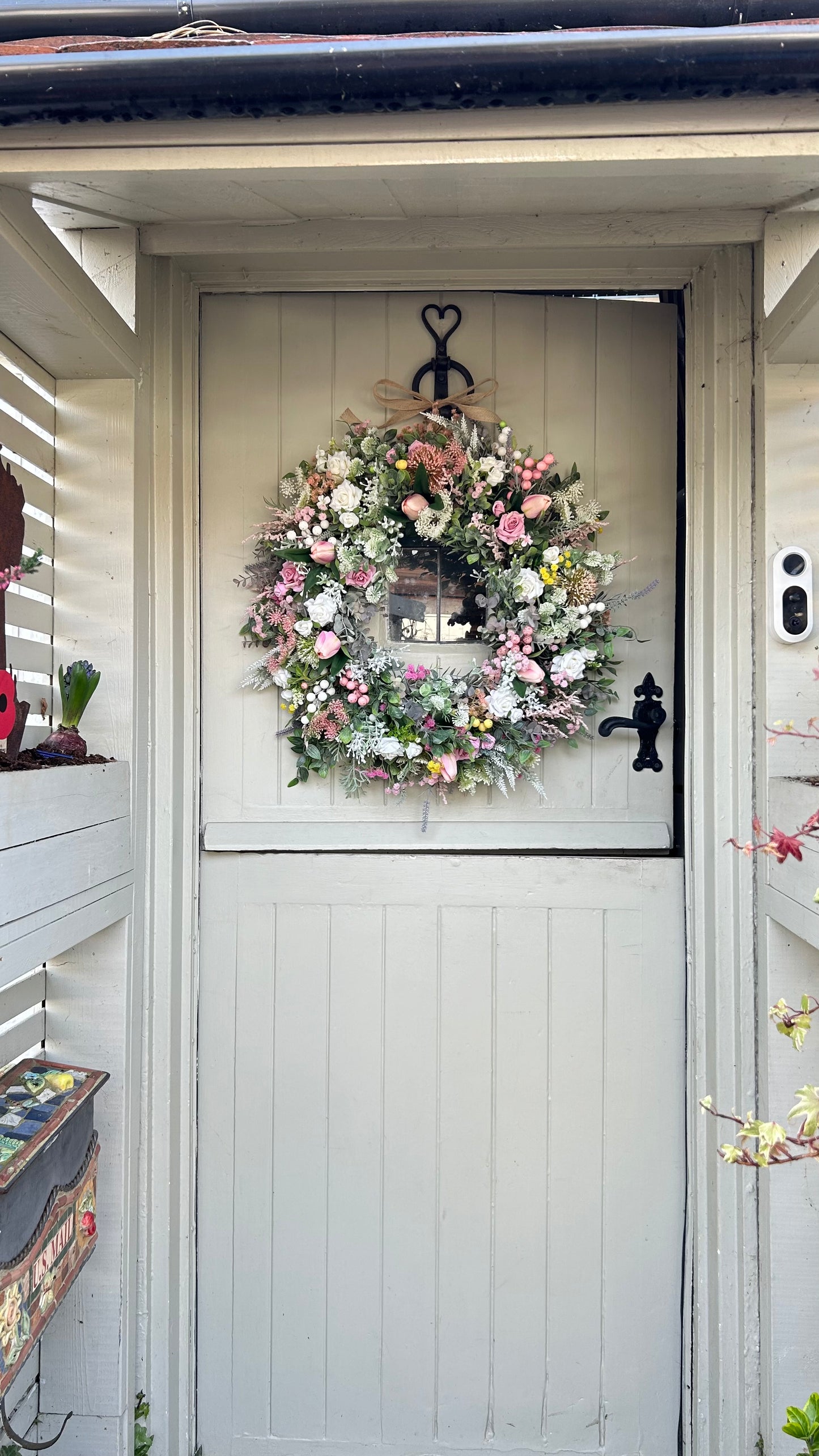 “FLO” spring/ summer faux wreath (FREE P&P