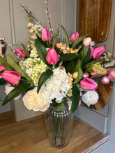 Load image into Gallery viewer, Spring easter bouquet with vase &amp; free P&amp;P
