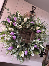 Load image into Gallery viewer, “GRACIE” lilac faux wreath (FREE P&amp;P
