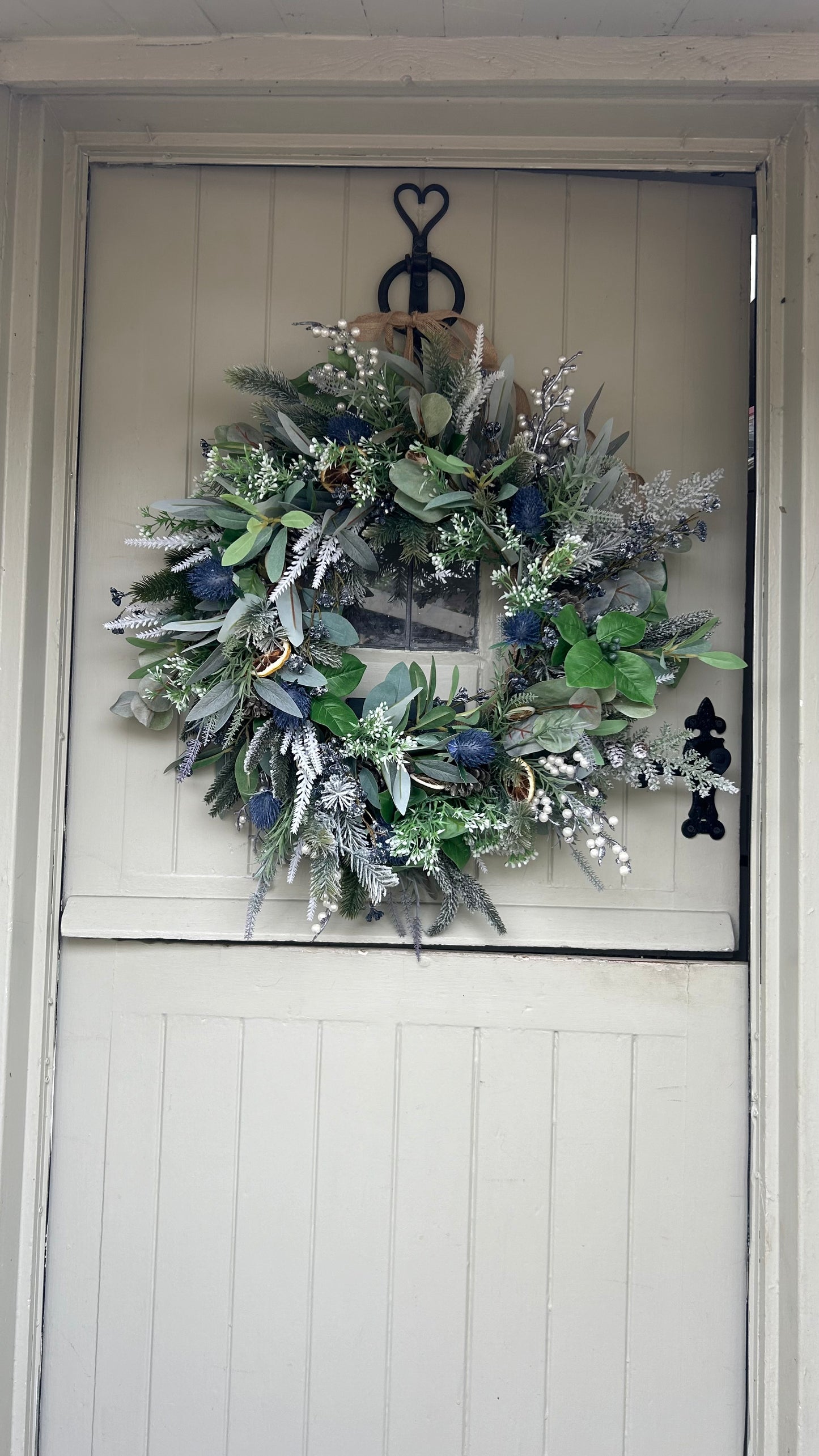“HEATHER” faux Christmas wreath