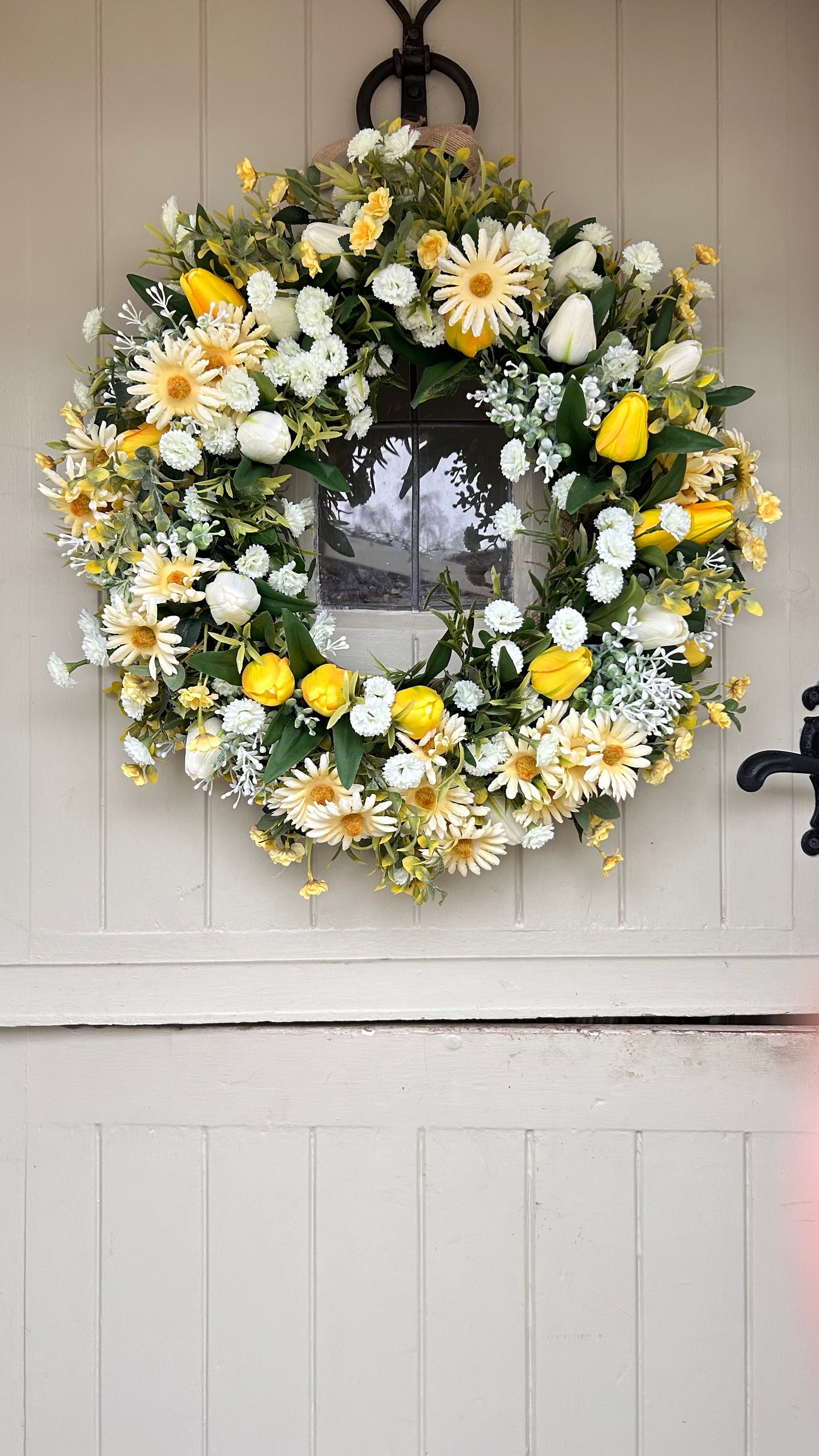 “MARTHA” spring artificial wreath (FREE P&P