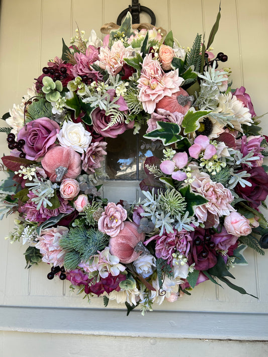 “JO” NEW autumn artificial wreath (FREE P&P)