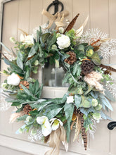 Load image into Gallery viewer, “COTSWOLD” winter artificial wreath (FREE P&amp;P)
