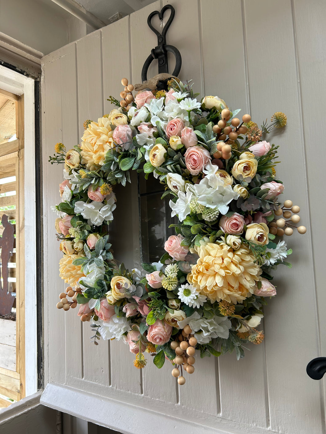 “GRETA” spring/ summer wreath (FREE P&P)